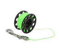 UMDHAIYI Bobina per lenza da pesca, Corda in nylon ad alta resistenza, Design a cintura portatile, Doppio gancio in acciaio inossidabile, Design ad umanizzato per un facile (Nera)