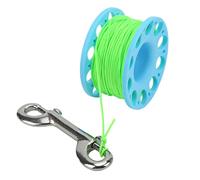 UMDHAIYI Bobina per lenza da pesca, Corda in nylon ad alta resistenza, Design a cintura portatile, Doppio gancio in acciaio inossidabile, Design ad umanizzato per un facile (Blu)