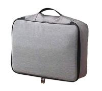 UMDHAIYI Borsa per documenti per certificati, borsa per documenti Oxford, borsa per riporre oggetti multistrato, borsa per credenziali con blocco codice sicuro, grigio, Casual