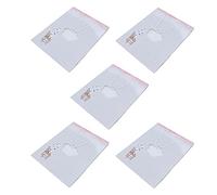 UMDHAIYI Borsa per la spesa portatile da 5 pezzi, unica borsa per la spesa portatile a forma di cartone animato, per fare regali (tre gatti tra le nuvole)