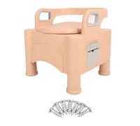 UMDHAIYI Comodino da Comodino Sollevabile per Adulti, Donne Incinte e Anziani, Toilette per Mobilità Portatile, Materiale PP Premium, Design Semplice ed Elegante (Rosa)