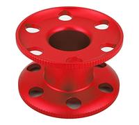 UMDHAIYI Mulinello da Immersione in Lega di Alluminio per Immersioni in Grotta e Tecniche, Leggero e Portatile, Ampio Foro Centrale per l'Uso a Mani Nude o con Guanti, con Bobina (Rossa)