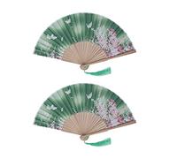 UMDHAIYI Ventaglio pieghevole da 2 pezzi, modello unico, stile elegante, strumento di raffreddamento decorativo portatile portatile per articoli promozionali