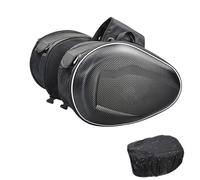 UMDJJU Moto Borse Porta Attrezzi Borse Laterali Per Moto Nere Da 36-58 Litri Impermeabili Per Scooter Valigie Laterali Casco Da Viaggio(Pu material)