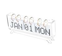 Umdrehkalender Schreibtisch - TV-Schrankform Stilvoller Standkalender | Anzeige Datum Woche Einfaches Nachschlagen Zuhause Büro Dekoration Retro Design Fernseher Tischkalender Holzoptik