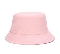 Umeepar - Cappello da pescatore unisex, 100% cotone, ripiegabile, per riparare dal sole Rosa tinta unita. Taglia unica