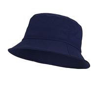 Umeepar - Cappello da pescatore unisex, 100% cotone, ripiegabile, per riparare dal sole Tinta unita blu scuro. Taglia unica