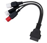 Umelee Cavo Adattatore Diagnostico OBD2, 3 Pin 4 Pin 6 Pin a 16 Pin, 3 in 1 Adattatore OBD-II per Diagnostico Motociclette, Compatibile per Yamaha/Honda Euro5 Moto