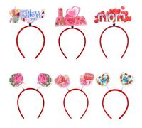 UMePet Pack of 6 Festive Headband for Mother's Day, Mother's Day Party Headband, Happy Mothers Day Hairband Birthday Headband