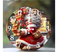 Umfarvt 30cm/12Pollici Orologio Da Parete, Nonna presente orologio da parete Silenzioso Non Ticchettio, Facile da Leggere, a Batteria, orologio da muro Decorativo per Camera da letto Soggiorno Cucina