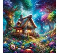 Umfarvt 5D Bosco delle Fiabe Diamond Painting Kit Completo,diamond painting per Adulti,DIY Square Diamond Art Strass Ricamo a Punto Croce Pittura Diamante Decorazione per della Parete 50x50cm