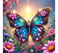 Umfarvt 5D Butterfly Daisy Diamond Painting Kits for Adults Kids,DIY Square Full Drill diamond art painting kits,Canvas Embroidery Diamond Art Craft for Home Wall Decor 90x90cm
