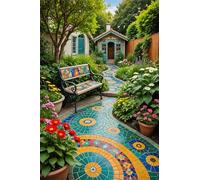 Umfarvt 5D Diamond Art Painting,Garden Plants Diamond Painting Kits for Adults,DIY Square Full Drill Canvas Embroidery Cross Stitch,Diamond Arts Crafts Painting Pictures for Home Wall Decor 40x90cm