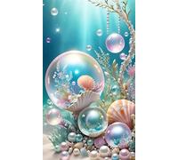 Umfarvt 5D Diamond Art Painting,Marine Life Diamond Painting Kits for Adults,DIY Square Full Drill Canvas Embroidery Cross Stitch,Diamond Arts Crafts Painting Pictures for Home Wall Decor 90x190cm