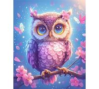 Umfarvt 5D Diamond Painting Kit Completo Adulti Petali di gufo fantasy 30x40cm,DIY Square Pittura Diamante painting Kit,diamond Art Ricamo a Punto Croce Artigianale,Decorazione Della Parete Di Casa