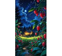 Umfarvt 5D Diamond Painting Kit Completo,Casa piante da frutto Diamond Painting per Adulti,DIY Round Diamond Art Strass Ricamo a Punto Croce Pittura Diamante per Decorazione Parete 40x90cm