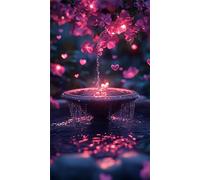Umfarvt 5D Diamond Painting Kit Completo,Fiore dell'amore Diamond Painting per Adulti,DIY Square Diamond Art Strass Ricamo a Punto Croce Pittura Diamante per Decorazione Parete 40x90cm