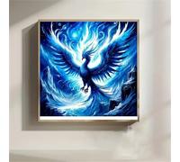 Umfarvt 5D Fenice Blu Diamond Painting Kit Completo,diamond painting per Adulti,DIY Square Diamond Art Strass Ricamo a Punto Croce Pittura Diamante Decorazione per della Parete 50x50cm