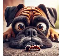 Umfarvt 5D Formica cane sciocca Diamond Painting Kit Completo,diamond painting per Adulti,DIY Square Diamond Art Strass Ricamo a Punto Croce Pittura Diamante Decorazione per della Parete 100x100cm