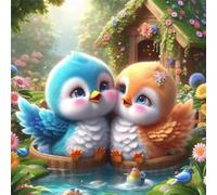 Umfarvt 5D Garden Birds Diamond Painting Kits for Adults Kids,DIY Square Full Drill diamond art painting kits,Canvas Embroidery Diamond Art Craft for Home Wall Decor 40x40cm