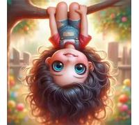 Umfarvt 5D Girl Garden Diamond Painting Kits for Adults Kids,DIY Square Full Drill diamond art painting kits,Canvas Embroidery Diamond Art Craft for Home Wall Decor 40x40cm