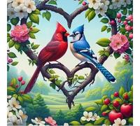 Umfarvt 5D Love Birds Diamond Painting Kits for Adults Kids,DIY Square Full Drill diamond art painting kits,Canvas Embroidery Diamond Art Craft for Home Wall Decor 70x70cm