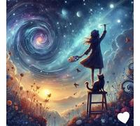 Umfarvt 5D Night Sky Painter Diamond Painting Kits for Adults Kids,DIY Square Full Drill diamond art painting kits,Canvas Embroidery Diamond Art Craft for Home Wall Decor 80x80cm