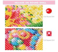 Umfarvt 5D Pigeon Nest Diamond Painting Kits for Adults Kids,DIY Round Full Drill diamond art painting kits,Canvas Embroidery Diamond Art Craft for Home Wall Decor 50x50cm