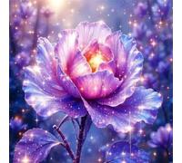 Umfarvt 5D Shining Flowers Diamond Painting Kits for Adults Kids,DIY Square Full Drill diamond art painting kits,Canvas Embroidery Diamond Art Craft for Home Wall Decor 50x50cm