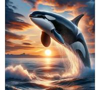 Umfarvt 5D Spiaggia Mare Diamond Painting Kit Completo,diamond painting per Adulti,DIY Square Diamond Art Strass Ricamo a Punto Croce Pittura Diamante Decorazione per della Parete 60x60cm