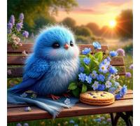 Umfarvt 5D Sunset Blue Birds Diamond Painting Kits for Adults Kids,DIY Square Full Drill diamond art painting kits,Canvas Embroidery Diamond Art Craft for Home Wall Decor 30x30cm