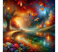 Umfarvt 5D Tree Night Diamond Painting Kits for Adults Kids,DIY Round Full Drill diamond art painting kits,Canvas Embroidery Diamond Art Craft for Home Wall Decor 60x60cm