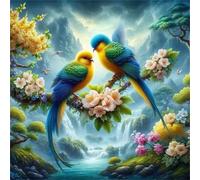 Umfarvt 5D Valley Birds Diamond Painting Kits for Adults Kids,DIY Square Full Drill diamond art painting kits,Canvas Embroidery Diamond Art Craft for Home Wall Decor 20x20cm