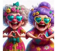 Umfarvt 5D Vecchia Signora Felice Diamond Painting,diamond Art painting Kit Completo per Adulti Bambini,DIY Square Pieno di Cristallo Pittura Con Numeri Ricamo Craft per Casa Decor Regalo 80x80cm