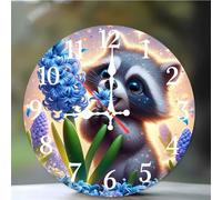 Umfarvt Orologio Da Parete 15cm Fiore di Procione, orologio da parete Moderno Silenzioso e senza ticchettio, Movimento al Quarzo, orologio da muro Circolare per Camera da letto, Soggiorno, Ufficio