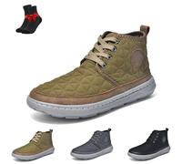 Umhaven Shoes, Lightweight Comfortable Walking Driving Casual Shoe, Lace Up Round Toe Chukka Boots(Green,43 EU)
