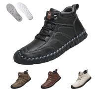 Umhaven Shoes, Umhaven Men'S Shoes, Men'S Casual Leather Good Arch Support Non-Slip Outdoor Breathable Walking Shoe (Black,33)