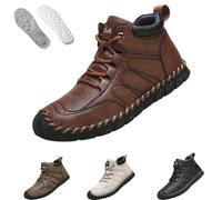 Umhaven Shoes, Umhaven Men'S Shoes, Men'S Casual Leather Good Arch Support Non-Slip Outdoor Breathable Walking Shoe (Brown,32)