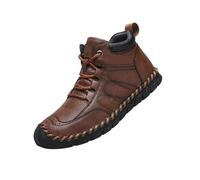 Umhaven Shoes, Umhaven Shoes for Men, Men's Casual Leather Good Arch Support, Outdoor Breathable Walking Shoess (Dark Brown,32 1/3)