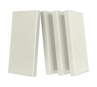 UMIACOUSTICS 4 pannelli acustici con staffe per appenderlo, pannelli fonoassorbenti in fibra di vetro spessi 5,1 cm, per studi, uffici, home theater, da parete, colore bianco sporco