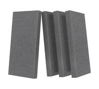 UMIACOUSTICS 4 pannelli acustici con staffe per appenderlo, pannelli in fibra di vetro spessi 5,1 cm per studio, ufficio, parete home theater, grigio antracite