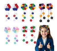 Umibow 10 fiocchi per capelli con fiori per ragazze, in grosgrain, con clip a coccodrillo, con nappe, per bambini e adolescenti, per il rientro a scuola (festival)