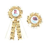 Umibow 2 spille da cowboy, con scritta "Mommy To Be and Daddy To Be", in latta Wild West, per baby shower, per rivelare il genere occidentale, rosetta per neo genitori in gravidanza, Banda stagnata