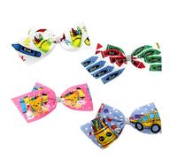 Umibow 4 fermagli per capelli per il rientro a scuola con fiocco stampato a forma di mela, fermagli per capelli glitterati per il primo giorno di scuola, studenti, insegnanti, lauree, decorazioni