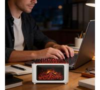 Umidificatore A Fiamma,160ml Ultrasonico Silenzioso Con Decorazione A 7 Colori Di Fiamma - Diffusore Di Aromi A,Per Camera Da Uffici Soggiorno Spa Yoga