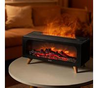 Umidificatore a fiamma per camino a 7 colori e diffusore di aromi con telecomando, timer e funzione nebbia fredda per una migliore aria interna (A)