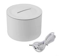 Umidificatore a fiamma sfumata da 160 ml, diffusore di oli essenziali, effetto fiamma simulata e protezione senz'acqua, per la qualità dell'aria interna (bianco)