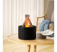 Umidificatore a fiamma simulata con serbatoio d'acqua da 250 ml, diffusore silenzioso per aromaterapia con effetto falò, timer regolabile da 1/3/6 ore e compatibilità con oli essenziali nel design