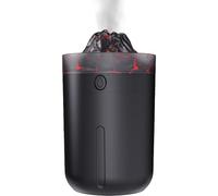 Umidificatore a fiamma vulcanica | Diffusore a forma di vulcano con ricarica tipo C da 330 ml | Umidificatore da scrivania a fiamma personale - per camera da letto, soggiorno, yoga, area di lavoro