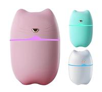 Umidificatore A Forma Di Gatto | Umidificatori A Nebbia Fredda Portatile Per Auto, Umidificatore Silenzioso Da Tavolo Per Viaggi, Camera Da Letto, Cameretta Dei Bambini, Serbatoio 260ml